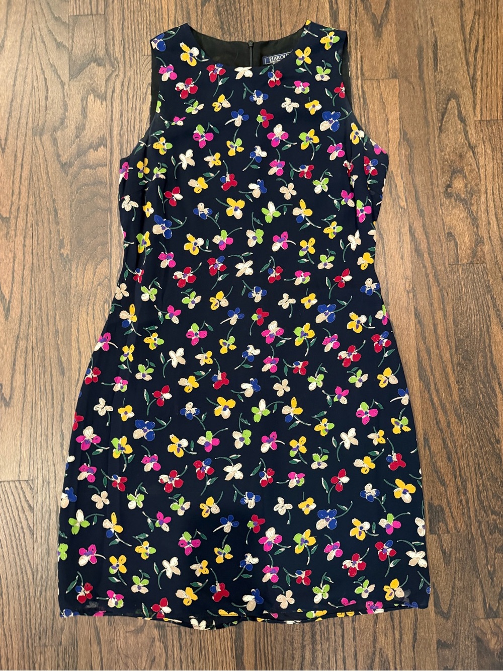Harold’s floral sleeveless dress